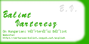 balint varteresz business card